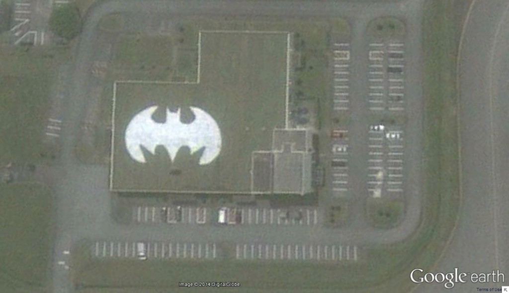 Google Earth Batman Symbol