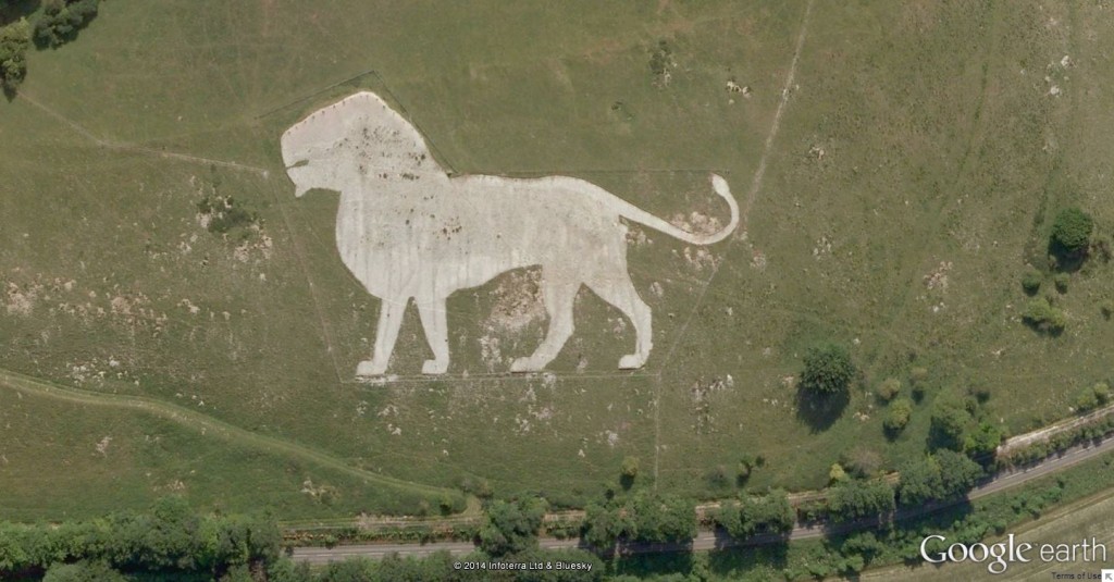 Google Earth Dunstable Lion