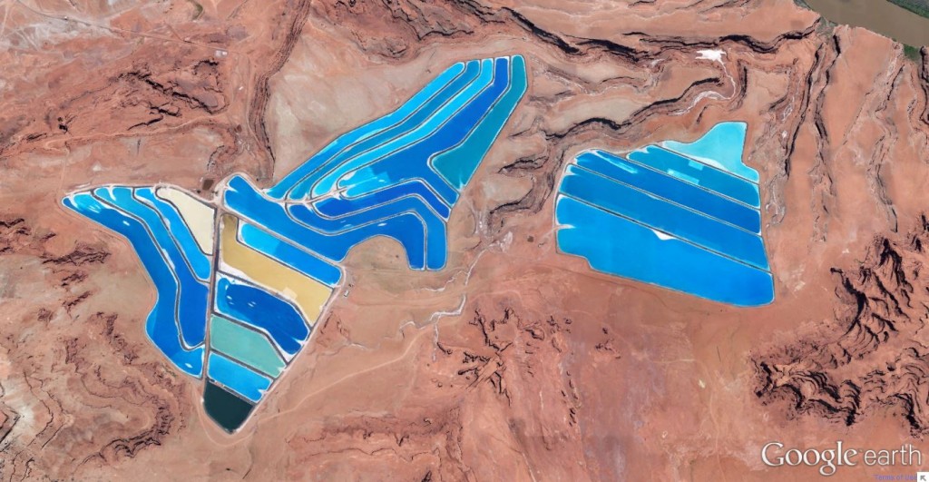 Google Earth Potash Ponds
