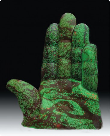 Human Hand Controlling Bacterial Biofilm