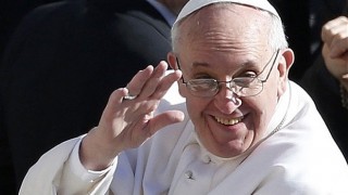 Catholic leader Pope Francis smiling