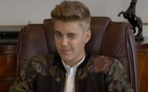 Justin Bieber winking during his deposition