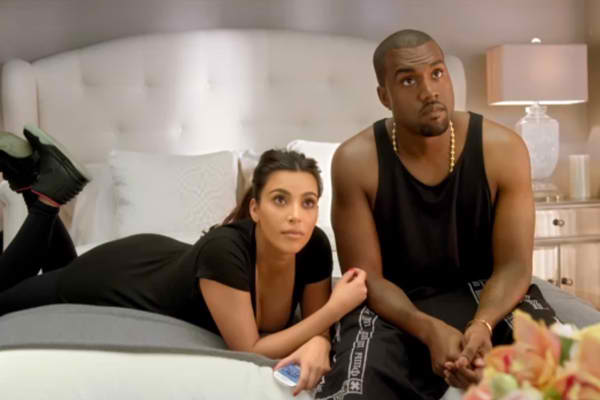 Kim Kardashian and Kanye West Tongue Kiss Looks Like Ray J’s