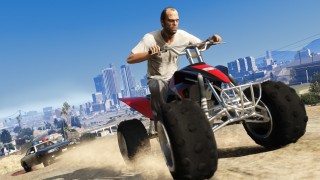 GTA 5 quad bike with Trevor