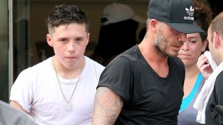 Pictured in an undated photo is David Beckham and son Brooklyn