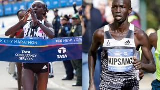 sports, Kenyan Runners Mary Keitany and Wilson Kipsang Win NYC Marathon