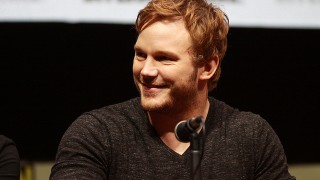 Chris Pratt appears at a conference