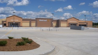 a Wal-Mart store is pictured
