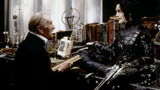 A scene from the movie Edward Scissorhands