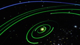 A depiction of the oldest planetary system ever found
