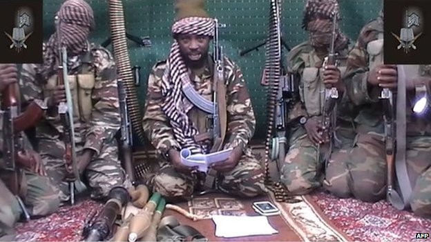 Pictured is the leader of Boko Haram in an undated video
