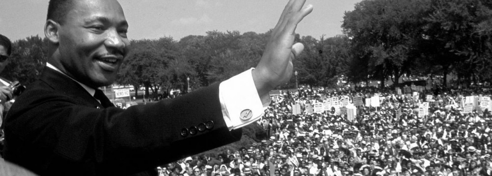 Martin Luther King Jr. at a rally