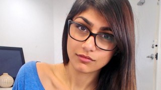 Mia Khalifa wearing glasses