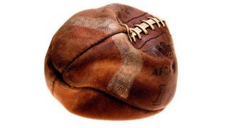 Photostock of a deflated football