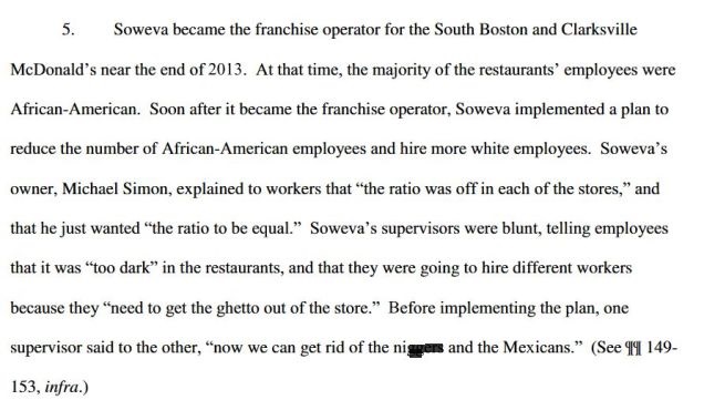 A portion of the complaint