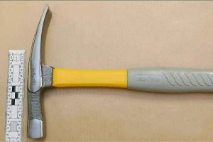 The hammer presented in the case