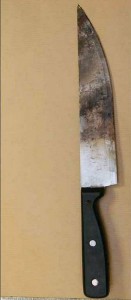 The knife found on the teen