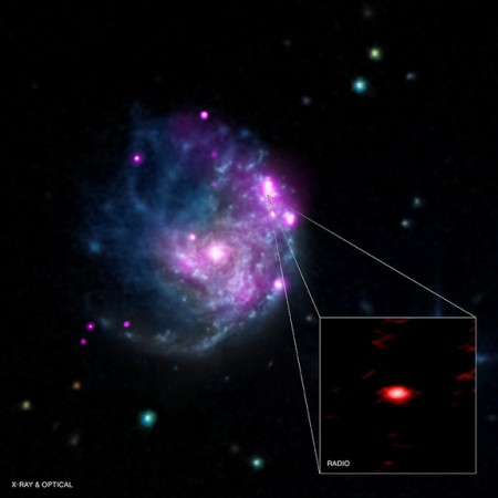 NGC2276 galaxy with intermediate-mass black hole in spiral arm