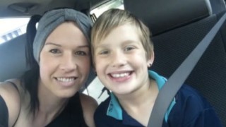 Renee Fabish poses with her son Milla