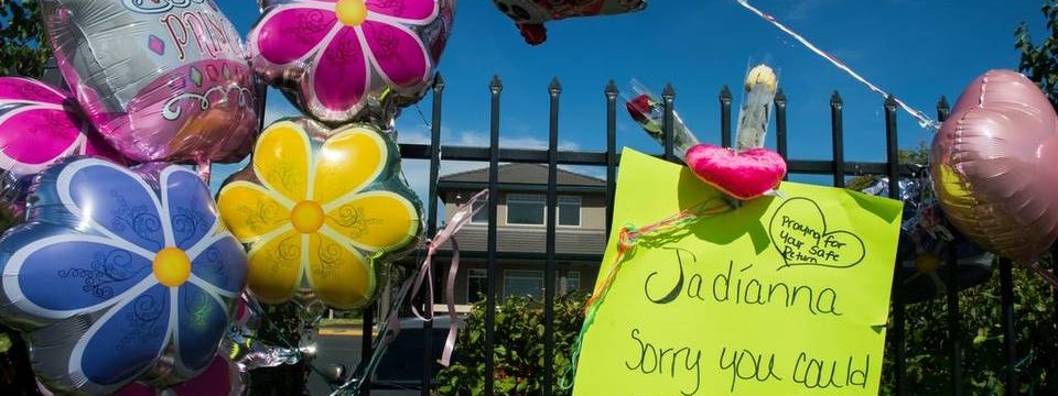 A photo shared of Jadianna's memorial by neighbors