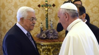 Pictured Pope Francis and President Abbas 5/16/2015