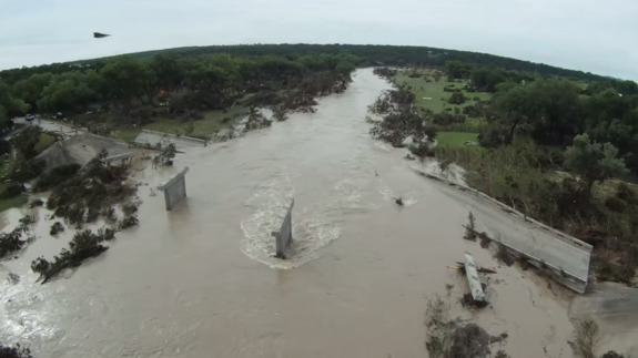 Pictured is a screenshot of floods in Texas