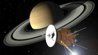 Cassini spacecraft orbits Saturn