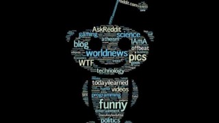 reddit logo black background