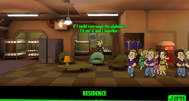 Fallout Shelter alphabet line