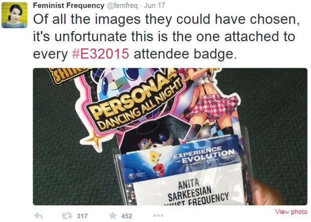 Feminist Frequency on choice of badge image