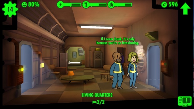 Intoxicating pick up line Fallout Shelter