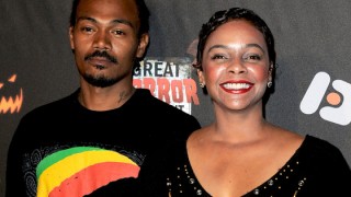 Undated picture of Lark Voorhies and spouse