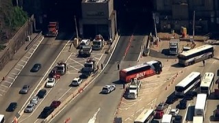high view of lincoln tunnel