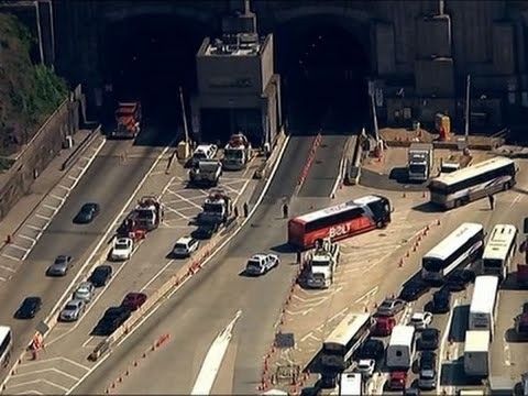 high view of lincoln tunnel