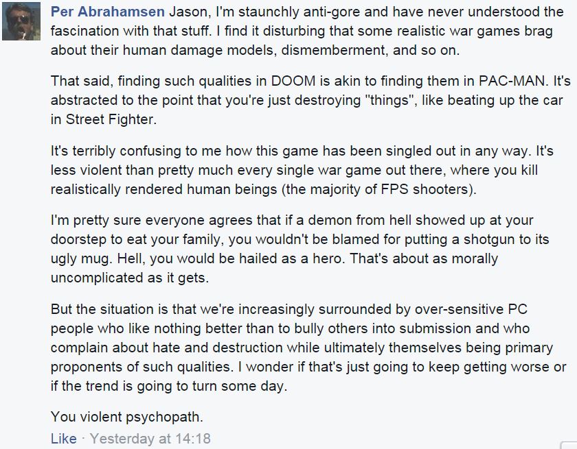 Per Abrahamsen of Lionhead talks violence in video games