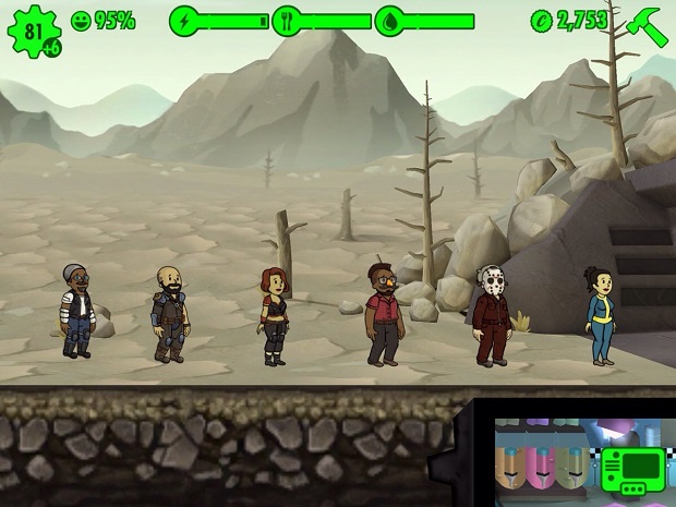 Strangest vault line up ever Fallout Shelter