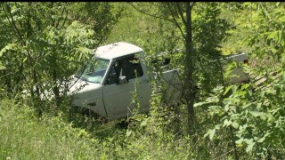 Pictured 6/1/2015- the pickup that struck a 6 year old child