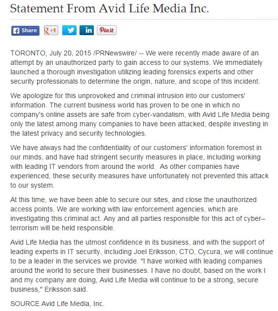 ALM STATEMENT