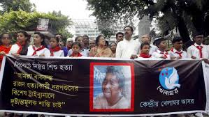 Supporters demand instant justice of murder of 13 year old