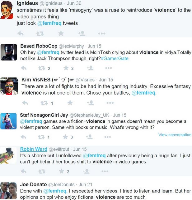 Reactions to Sarkeesian's critique of violence in video games